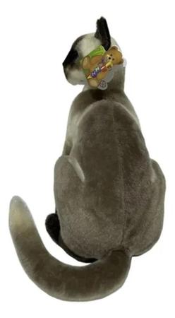 Pelúcia Gato Realista Siamês 30cm - Shoptoys Brinquedos e Colecionáveis