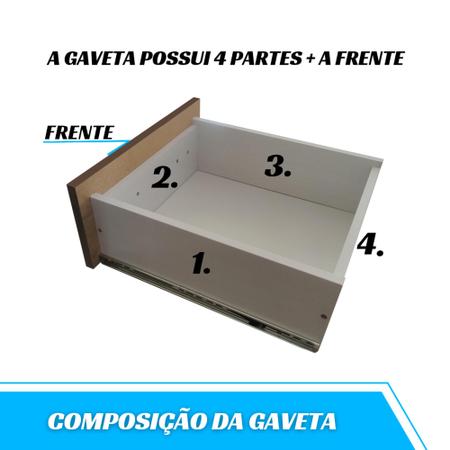 Imagem de Gaveteiro com 4 Gavetas - Alta Qualidade (Branco)