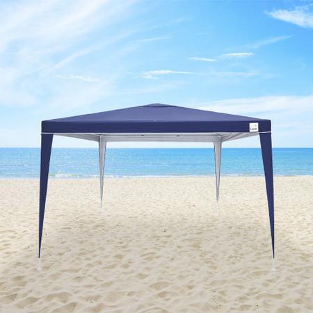 Imagem de Gazebo em poliéster extra ventilado 2,4 x 2,4 azul - 302402 - Belfix