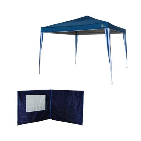 Imagem de Gazebo Tenda Dobravel Sanfonado Pratiko Azul 3x3m + 2 Paredes em Oxford  Guepardo