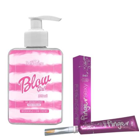 Imagem de Gel Aromatizante de Virilha Blow Girl + Finger Excitante Feminino intt