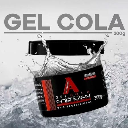 Imagem de Gel Cola Incolor Profissional For Men 300g Alfa Look's