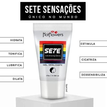 Gel Deslizante Lubri-ficante Sete 7 Sensações Hot Flowers 25g E Raspadinha  - Isa Lingerie - Gel para Sexo - Magazine Luiza