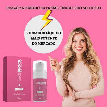 Imagem de Gel Excitante Loveshock Extreme Beijável Chiclete 12g - A SÓS