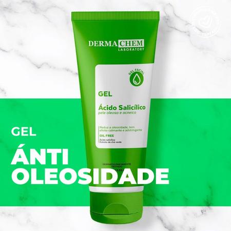 Imagem de Gel Facial Antioleosidade Ácido Salicílico 100g Dermachem