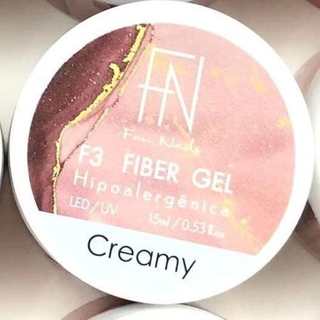 Imagem de Gel Fiber F3 Fan Nails Hipoalergênica 15ml Led Uv Para Unhas