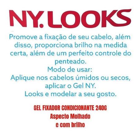 Gel Fixador 240g Ny.looks Fixação Forte E Mega Forte 2unid - SANDRA  EMBALAGENS