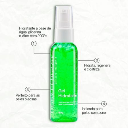 Imagem de Gel hidratante de limpeza facial com aloe vera skin care inteligente da deisy perozzo 60g