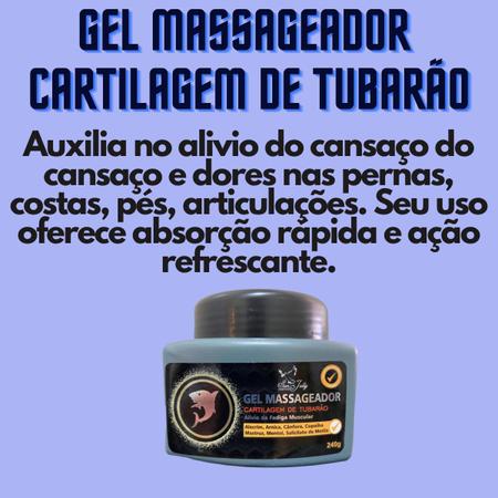 Imagem de Gel Massageador San Jully Cartilagem de Tubarão Pote 240g Kit Promocional 36 Unidades