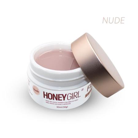 Imagem de Gel Nude Fiber 3 Led Uv Alongamento Unhas 30G, Honey Girl