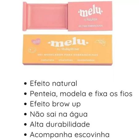 Gel Para Sobrancelha Incolor Melu By Ruby Rose 10g RRF518 Imagem de Gel Para Sobrancelha Incolor Melu By Ruby Rose 10g RRF518