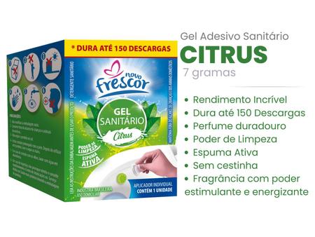 Imagem de Gel Sanitário Adesivo Com Aplicador 7g Para Vaso Sanitário Novo Frescor Dura até 150 Descargas