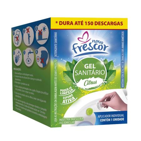 Imagem de Gel Sanitário Adesivo Com Aplicador 7g Para Vaso Sanitário Novo Frescor Dura até 150 Descargas