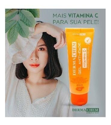 Imagem de Gel Vitamina C Anti-Aging Dermachem Kit Limpeza de Pele com 6 Unidades