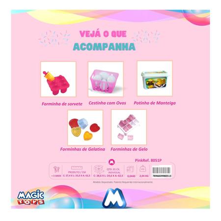Magic Toys 8051P Geladeira, Rosa/Branco
