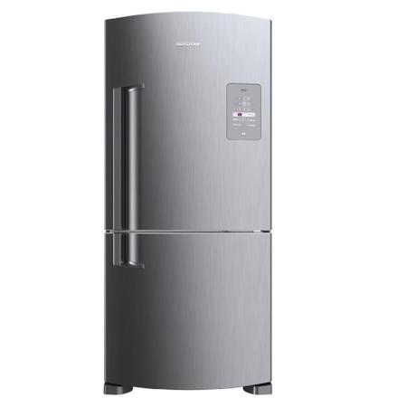 Imagem de Geladeira Brastemp Frost Free Inverse 573 litros cor Inox com Smart Bar - BRE80AK