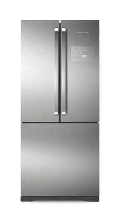 Imagem de Geladeira Brastemp Frost Free Side Inverse Evox 540l 127v Inox Com Ice Maker Bro80akana