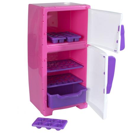 Imagem de Geladeira Brinquedo Mini Freezer Várias Cores Faz De Conta - BS Toys