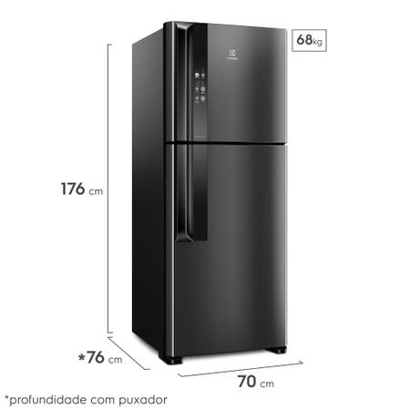 Imagem de Geladeira Electrolux Frost Free Inverter 431L AutoSense Duplex Cor Black Inox Look (IF55B)