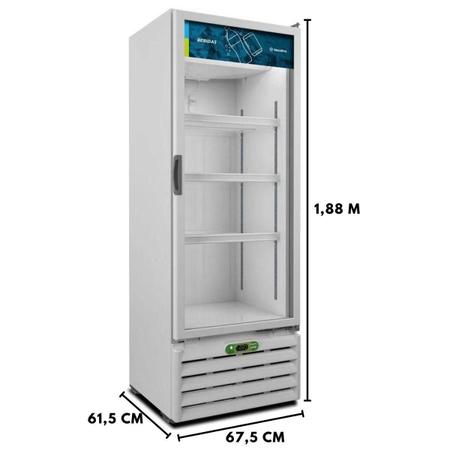 Imagem de Geladeira Expositor Vertical VB40RL Refrigerador Conservador Branco R290 398L - Metalfrio