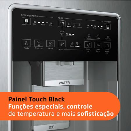 Imagem de Geladeira Frost Free Brastemp French Door 515 litros Inox com Água e Gelo na Porta - BRH85AK  110V