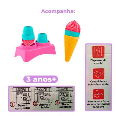 Brincadeira de Casinha - Sweet Fantasy - Geladeira - Gela Sorvetinho