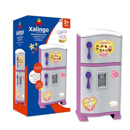 Imagem de Geladeira Infantil Duplex Refrigerador Pop Casinha Flor Estilo 52Cm