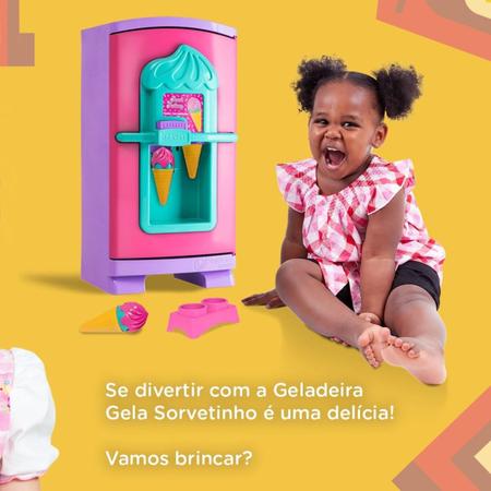 Brinquedo Infantil Geladeira Divertida Gela Sorvetinho Menina