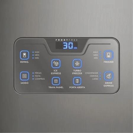 Imagem de Geladeira Inverse Painel Blue Touch Electrolux 454 Litros Frost Free Inox DB53X - 127V