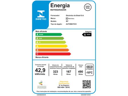 Imagem de Geladeira/Refrigerador Electrolux Degelo