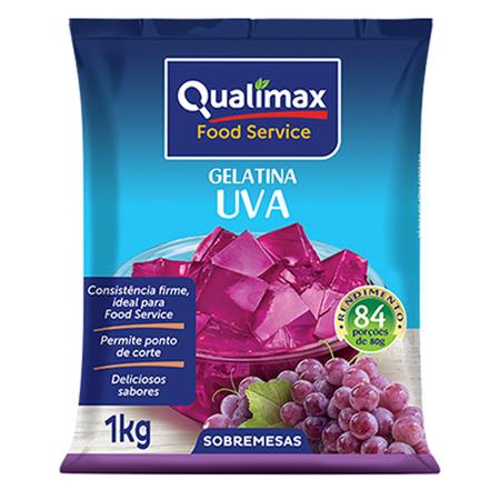 Imagem de Gelatina de UVA 1Kg Qualimax - Uso Profissional Alto Rendimento / Food Service Consistência Firme