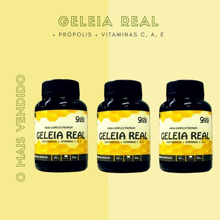 Imagem de Geleia Real Liofilizada com Própolis e Vitaminas 180 Cps - Para Imunidade, Vírus e Bactérias