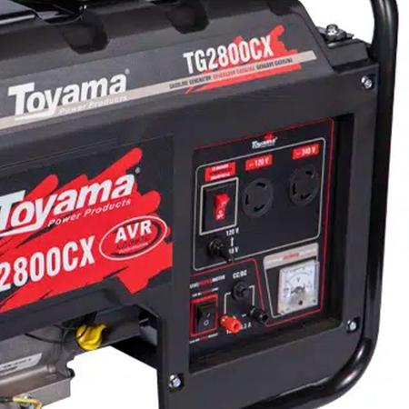 Gerador de Energia 2,5 KVA com AVR TG2800CX-XP TOYAMA Imagem de Gerador de Energia 2,5 KVA com AVR TG2800CX-XP TOYAMA