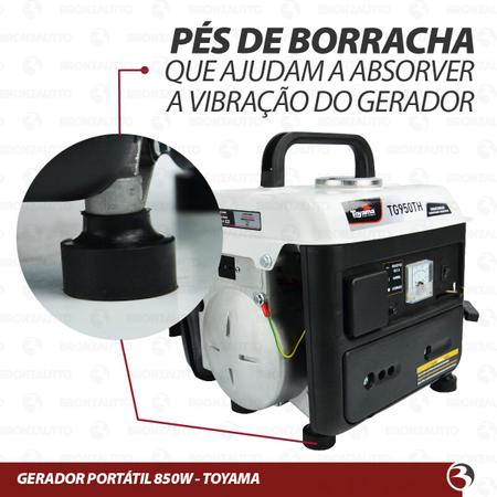 Imagem de Gerador De Energia Portátil À Gasolina 850w Monofásico TG950TH Toyama