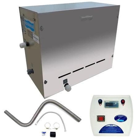 Imagem de Gerador de Vapor Steam Universal Inox Sauna 9,0Kw c/ Quadro Digital e Kit Acessórios SODRAMAR