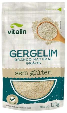 Imagem de Gergelim Branco Natural Sem Glúten Vitalin 120g - Kit 6x