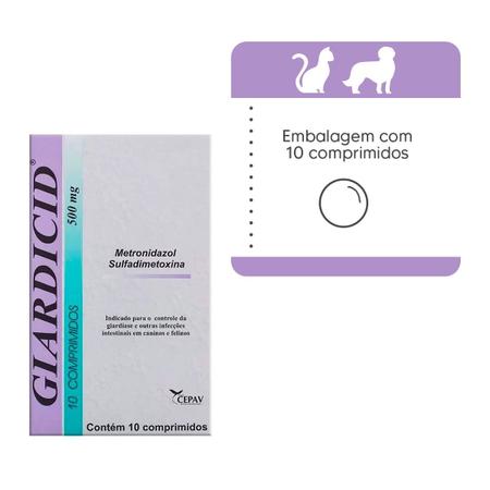 Imagem de Giardicid 500mg 10 comprimidos Cepav