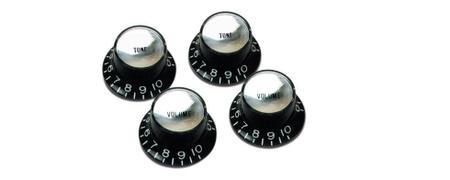 Imagem de Gibson Knob Piramidal Hat Preto Miolo Metal/Cromado PRMK010