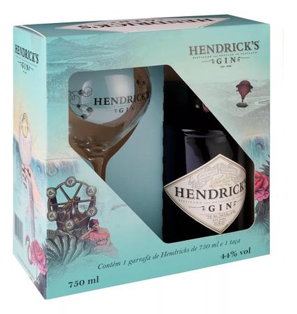 Gin Hendrick'S 750Ml Kit Presente Com Taça Vidro 600Ml Imagem de Gin Hendrick'S 750Ml Kit Presente Com Taça Vidro 600Ml