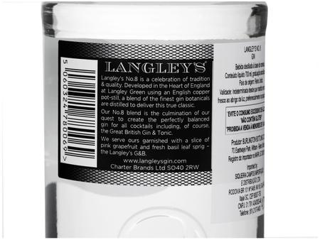 Imagem de Gin Langleys London Dry Seco Number 8