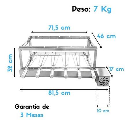 Espeto Giratório Bivolt 110/220