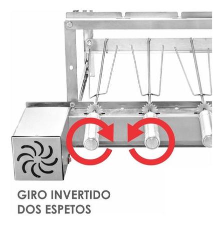 Espeto Giratório Bivolt 110/220