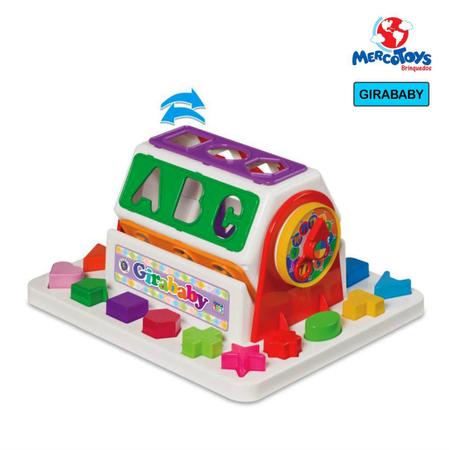 Imagem de Girababy Brinquedo Educativo Blocos Encaixe Didático Colorido Kit 18 Peças Coordenação Motora Lógico