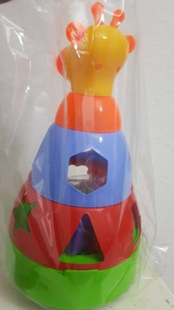 Imagem de Girafa didática Mercotoys. Brinquedo educativo infantil para bebê