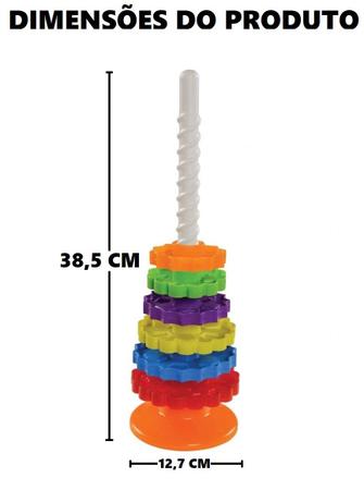 Imagem de Giro Mágico Dismat Brinquedo Infantil de Encaixe Educativo Didático