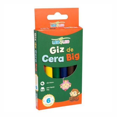 Giz de Cera Big Curto 15 Cores Leo e Leo