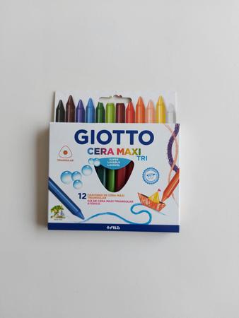 Imagem de Giz de cera Giotto maxi triangular com 12 cores