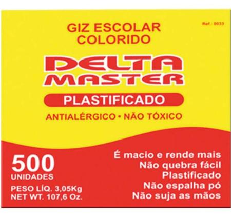 Imagem de Giz Escolar Colorido Master Caixa C/500 Unidades