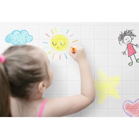Imagem de Giz Infantil para Banho Risque e Apague 6 Cores Fáceis de Apagar Buba