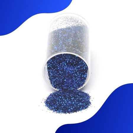Imagem de Glitter Azul - Purpurina Para Artesanato - Kit C/ 12 Potes - Nybc